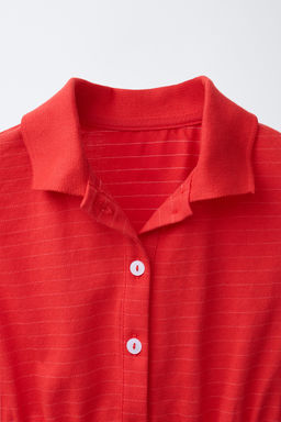 POLO CROPPED RAYAS / Rojo - Zara фото 3