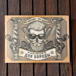 Расческа для бороды «Бородат и опасен», 12 х 9 см