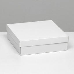 Цена за 5 шт. Коробка складная, крышка-дно, белая, 20 х 20 х 6 см