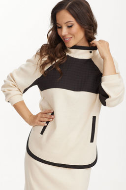 Костюм Magia mody 2499 молоко+ черный - Anelli фото 9