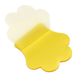 Цена за 4 шт. Блок-закладка с липким краем «Лапка», 45 мм × 45 мм, 50 листов, пластик, жёлтый