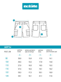 ACOOLA / Шорты джинсовые детские для мальчиков Annone светло-голубой  фото 6