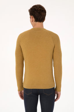Erkek Regular Fit Bisiklet Yaka Hardal Kazak - U.s. polo assn фото 5