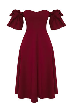 Pudra A-Kesim Gul Detayl? Dokuma S?k Abiye Gece Mezuniyet Elbisesi TPRSS25EL00121 - Trendyolmilla фото 11