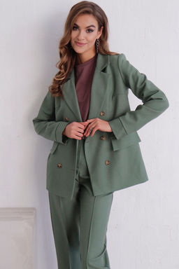 11722 Брюки со стрелками в приглушённом зелёном - Martichelli фото 27