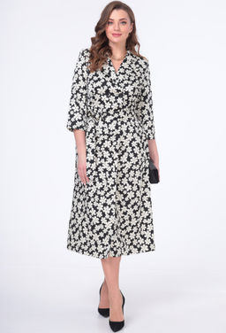 Платье Taita plus 2205 молочно-чёрный