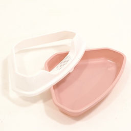 Туалет угловой с рамкой «Лекси», 55.5×41.5×15 см, розовый