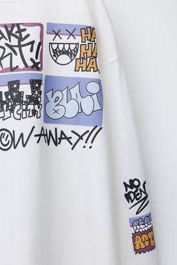 GRAFFITI PRINT T-SHIRT - Zara фото 4