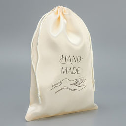 Цена за 5 шт. Мешок атласный Handmade, 16 х 24 см +/- 1.5 см - Дарите счастье фото 2