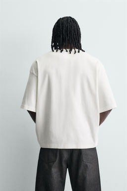 SUDADERA BOXY FIT ESTRUCTURA / Beige claro - Zara фото 3