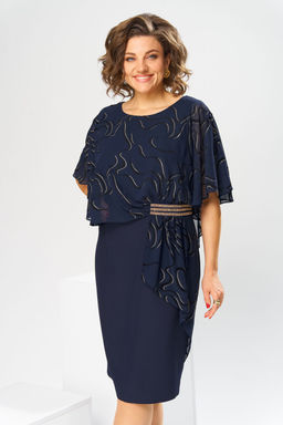 Платье Romanovich Style 1-2371 синий флок
