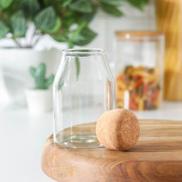 Банка для хранения сыпучих продуктов «Эко», 400 мл, 8×14 см, с пробковой крышкой, стекло