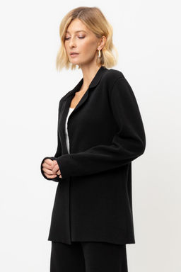 Кардиган Very Neat ЕВ 30201/ш из шерсти с акрилом черный  фото 3