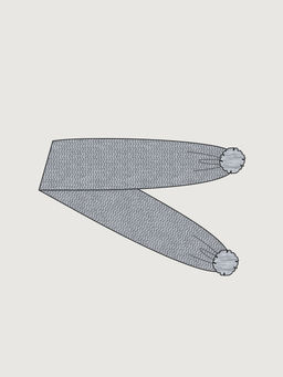 Шарф 17з51426 серый меланж