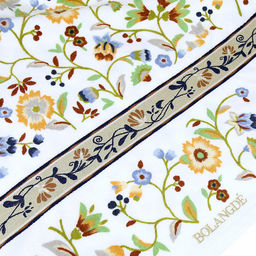 "Япония-2021" Полотенце махровое 70х140см, плотность 300гр/м2, 100% хлопок, с вышивкой, "Васильки", синий, Bolangde (Китай)