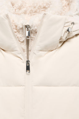 FAUX SHEARLING HOOD WATER-REPELLENT WINDPROOF ANORAK - Zara фото 21