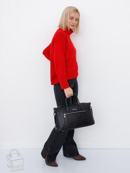 Сумка женская кожаная 1061C black Polina&Eiterou