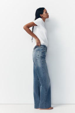 TRF WIDE-LEG HIGH-WAIST JEANS - Zara фото 4