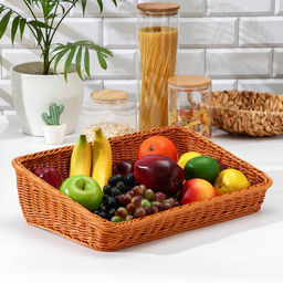Корзина для продуктов Доляна, 452912 см, коричневая