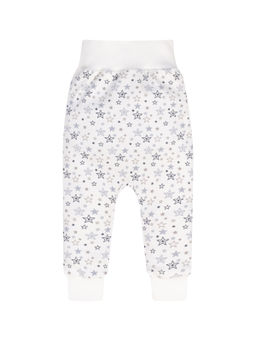Ползункиштанишки молочные с принтом серые звезды