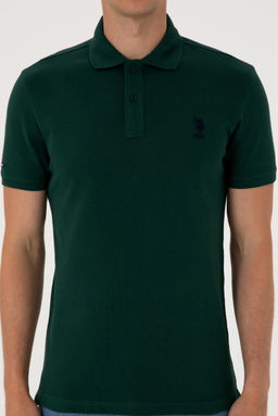 Erkek Slim Fit Polo Yaka Koyu Ye_il Basic Ti__rt Sepette S_rpriz _ndirim - U.s. polo assn фото 6