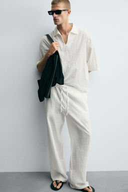TEXTURED RELAXED FIT TROUSERS - Zara фото 5