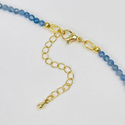 Чокер из Кианита и Лунного камня 38 см +