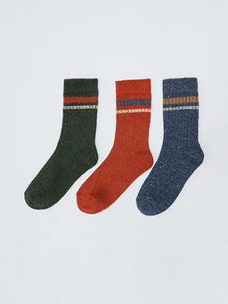 ?izgili Erkek ?ocuk Soket ?orap 3l? - Waikiki фото 2