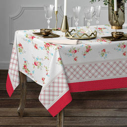 Розовый ноктюрн Скатерть 180х145см, длина стола до 140см, на 6 персон, хлопок Премиум 186г/м2, Домашняя мода (Россия)  фото 6