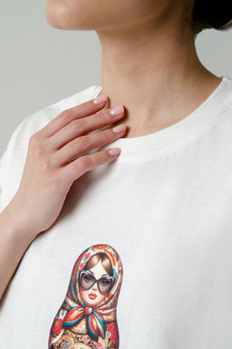 Арт. 3-1156 Футболка женская 44-50 (4 шт) Цвет:молочный - Калинка фото 18