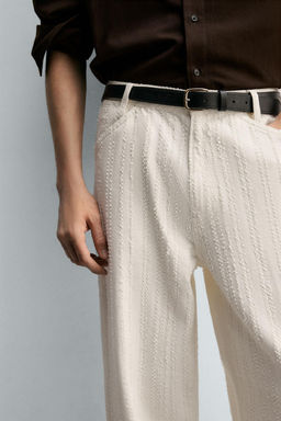 TEXTURED STRIPED JEANS - Zara фото 6