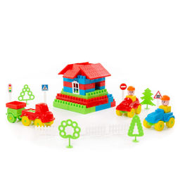 Конструктор Строитель (348 элементов) (в пакете) - Полесье фото 4