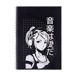 Тетрадь A4, 80 листов в клетку, на гребне «Аниме Арт»