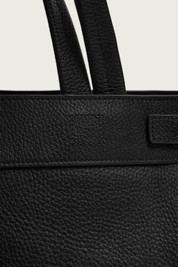 BOLSO SHOPPER PIEL / Negro - Zara фото 7