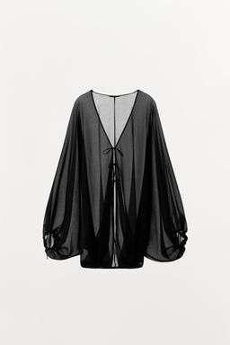 LIMITED EDITION GEORGETTE PUFF SLEEVE TOP - Zara фото 5