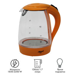 Чайник электрический дисковый 1,7л стекло арт.ATH-2461 - Полимербыт фото 5