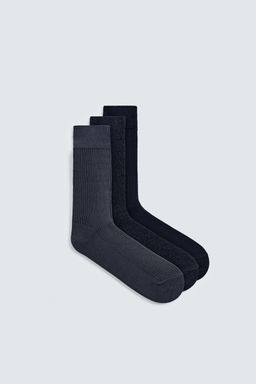PACK OF 3 RIBBED SOCKS