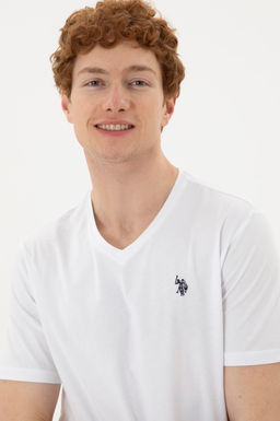 Мужская белая базовая футболка Неожиданная скидка в корзине - U.s. polo assn фото 2