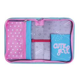 Пенал школьный, 1 секция, 14×21×4 см «Девочка с зайчиком»