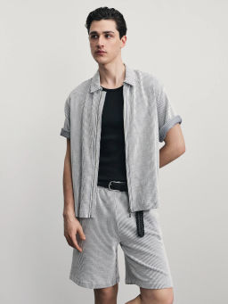 Рубашка в полоску на молнии / Zarina