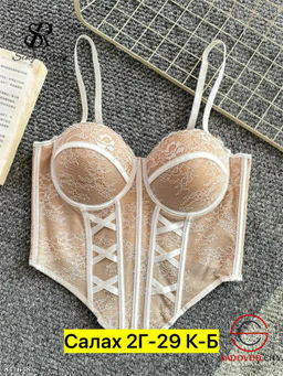 Кружевной корсетный топ