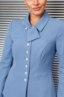 Костюм Мода Юрс 2824 серо-голубой