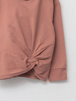 Kap??onlu Basic Uzun Kollu K?z ?ocuk Sweatshirt - Waikiki фото 3