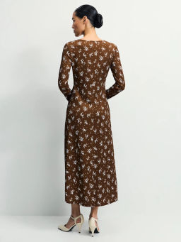 Платье миди с цветочным принтом / Zarina фото 5