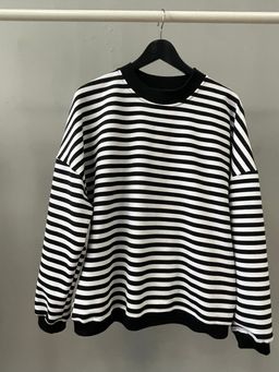 Свитшот полоска с черным, тельняшка, футер 2хнитка петля, пенье