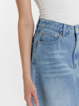 Юбка женская джинсовая в голубом цвете голубой 2024-DSK901-1 - Mark formelle фото 5