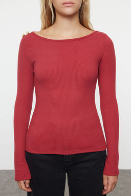 Siyah Kay?k Yaka Fitilli Esnek Regular Fit Uzun Kollu Dugme Detayl? Orme Bluz TWOAW24BZ00052 - Trendyolmilla фото 11