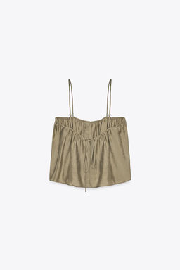FLOWING STRAPPY BUTTON-UP TOP - Zara фото 6