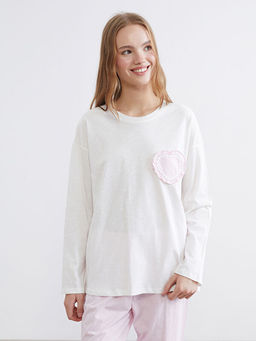 Bisiklet Yaka Nak??l? Kad?n Pijama Tak?m