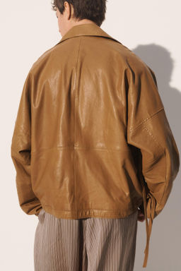 CAZADORA RELAXED FIT PIEL NAPA / Tostado - Zara фото 3